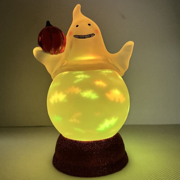 Halloween Ghost Pumpkin Light Up Decor 8.5" Glowing Bats Color-Changing Decor - Picture 3 of 17